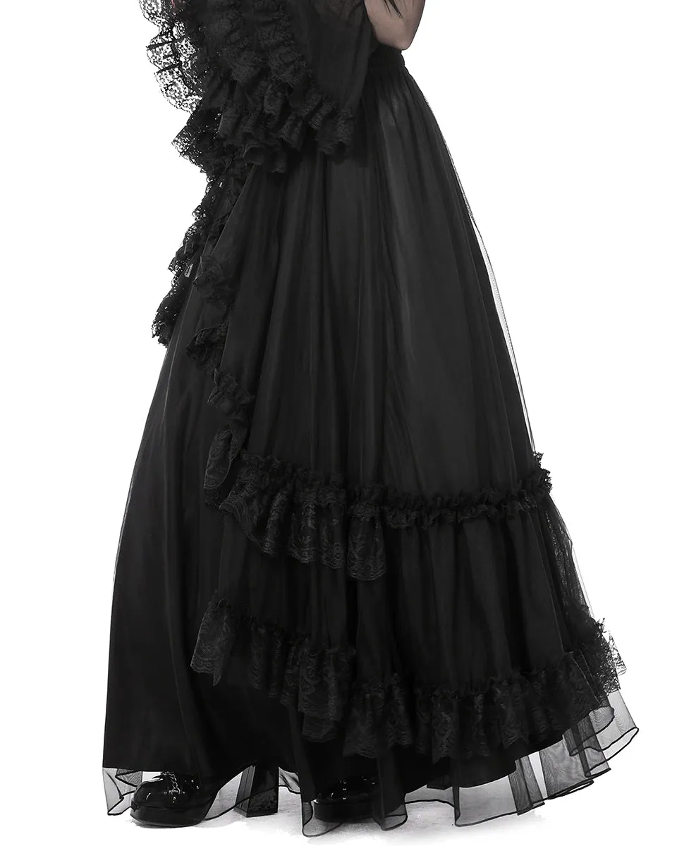 Dark In Love Long Layered Gothic Courtesan Skirt