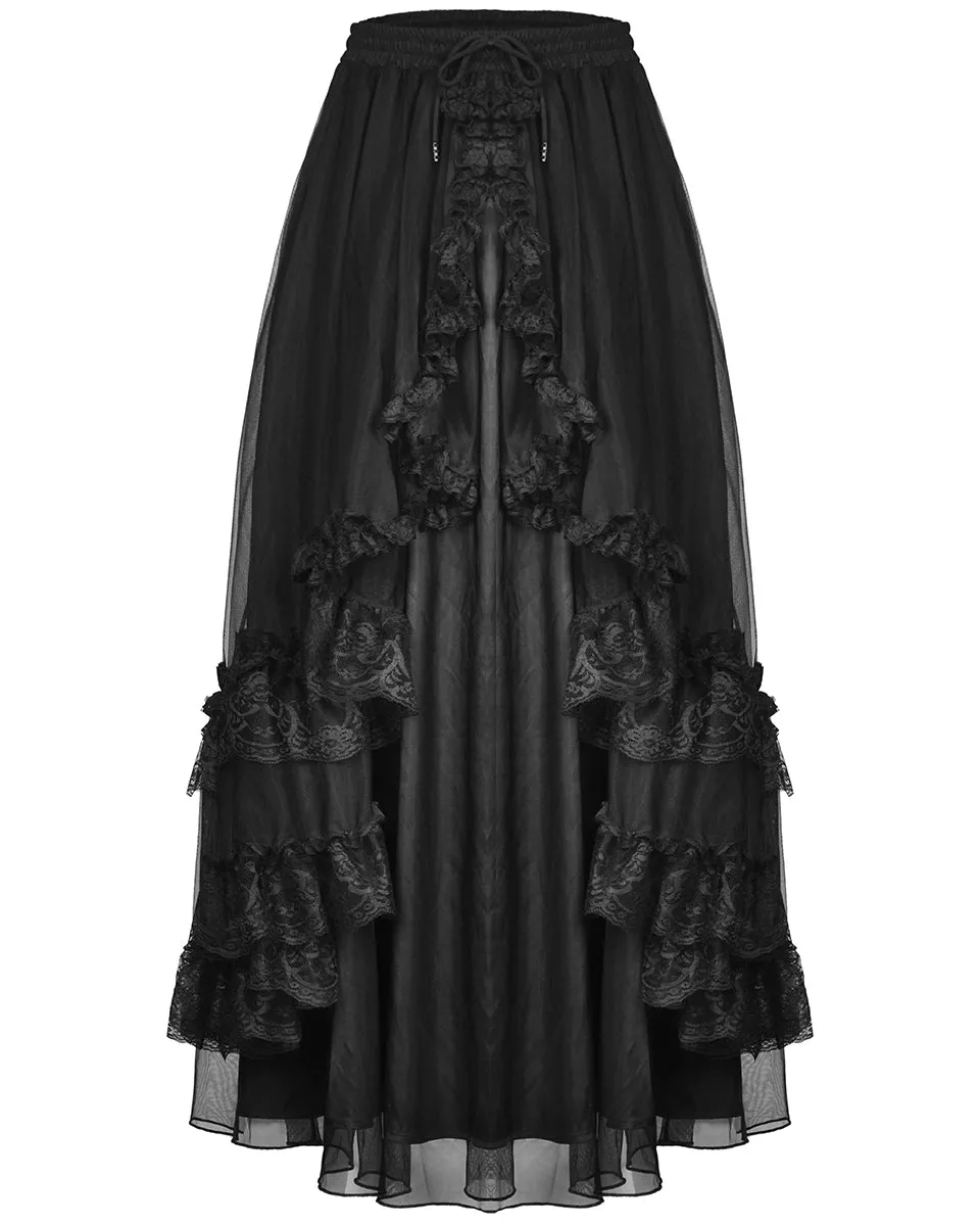 Dark In Love Long Layered Gothic Courtesan Skirt