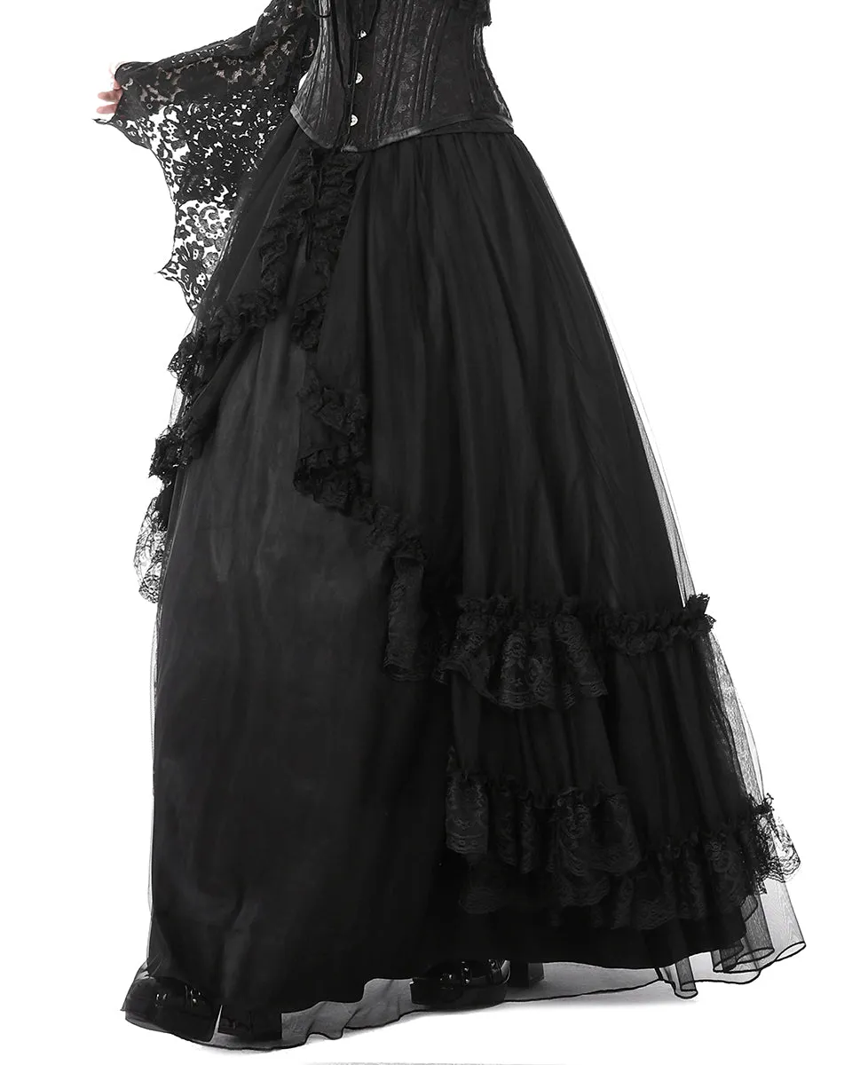 Dark In Love Long Layered Gothic Courtesan Skirt