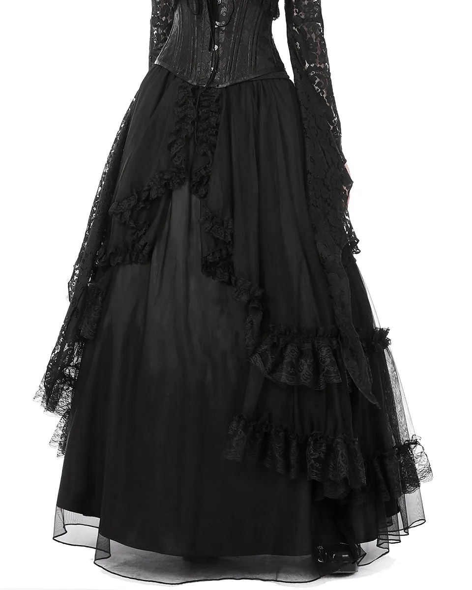 Dark In Love Long Layered Gothic Courtesan Skirt