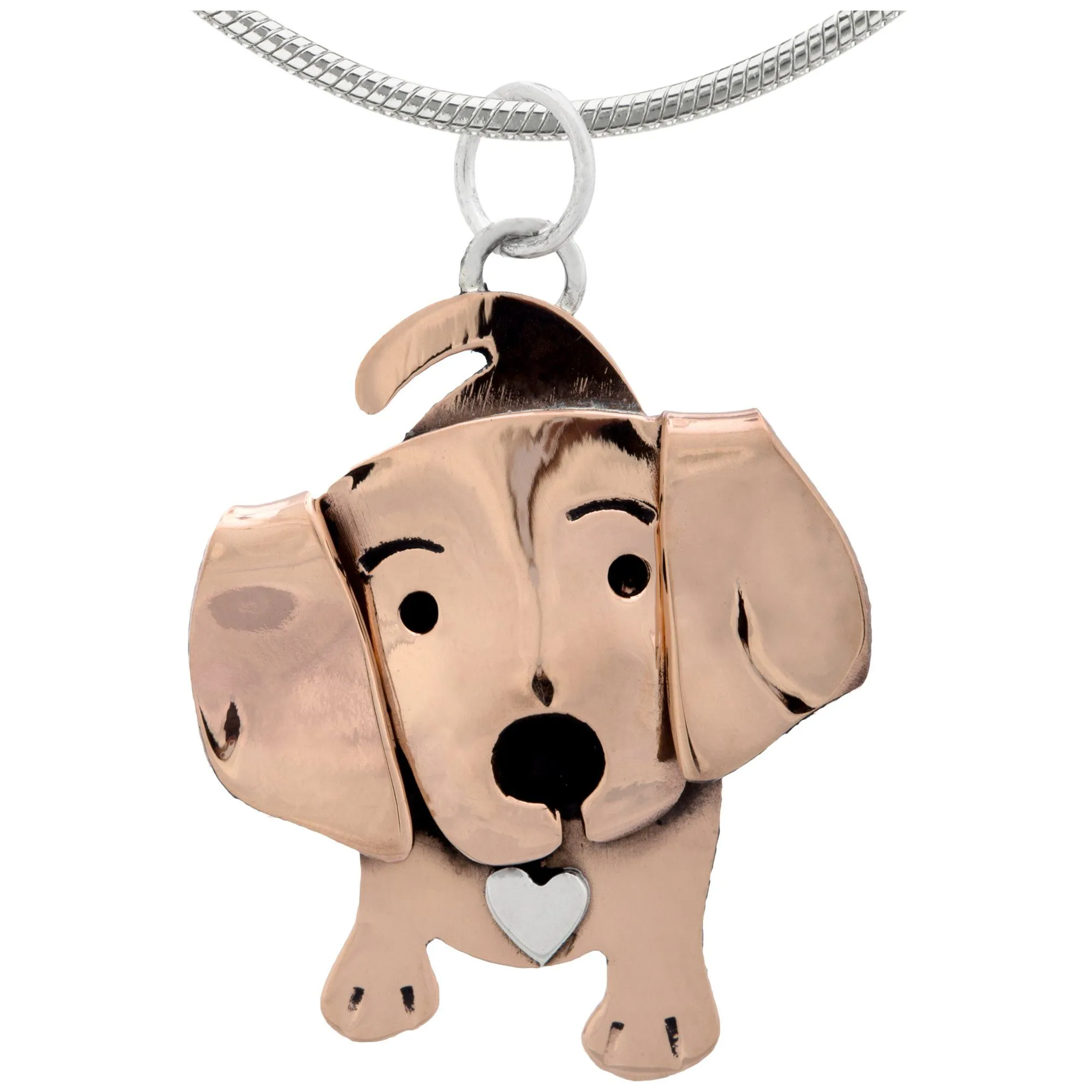 Darling Dog Mixed Metal Necklace