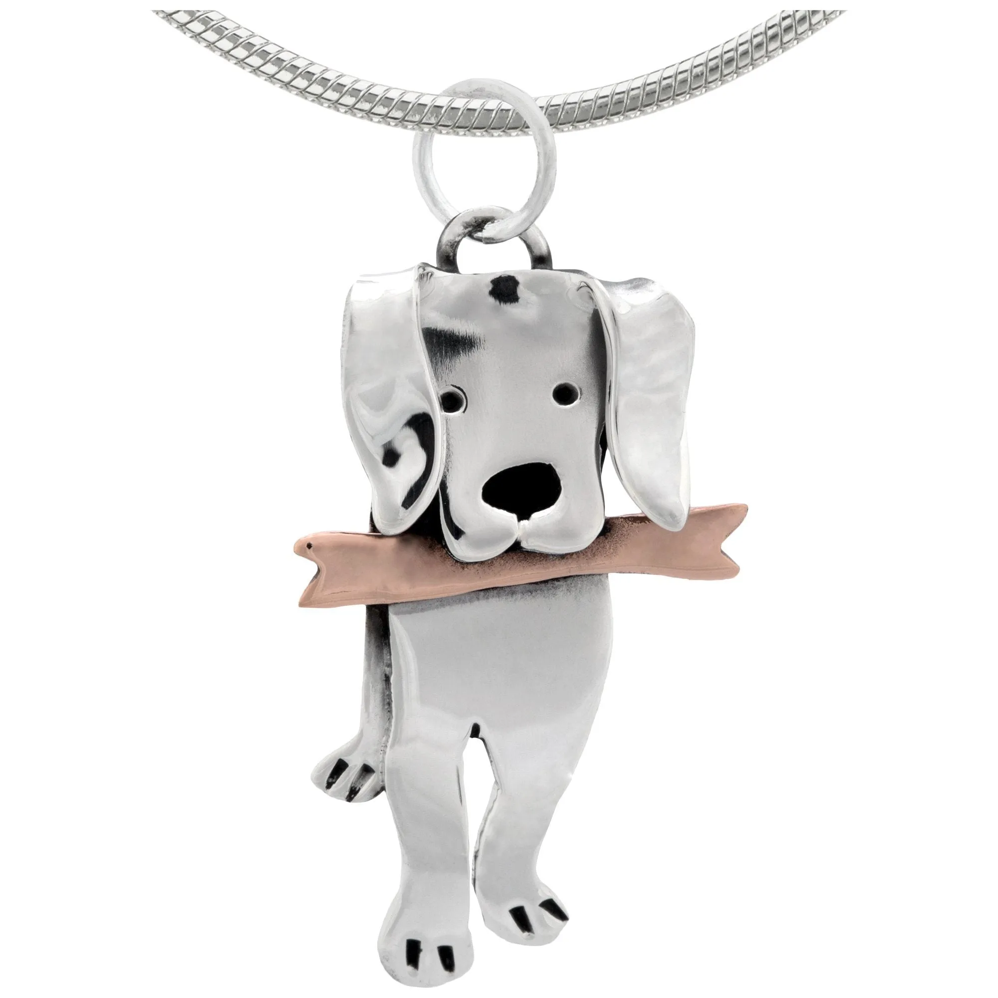 Darling Dog Mixed Metal Necklace