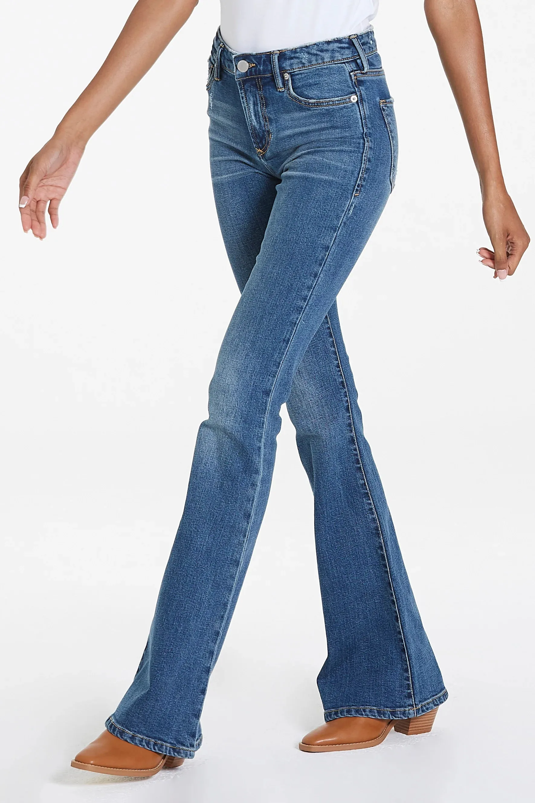 Dear John Rosa High Rise Flare Leg Jeans in Honolulu