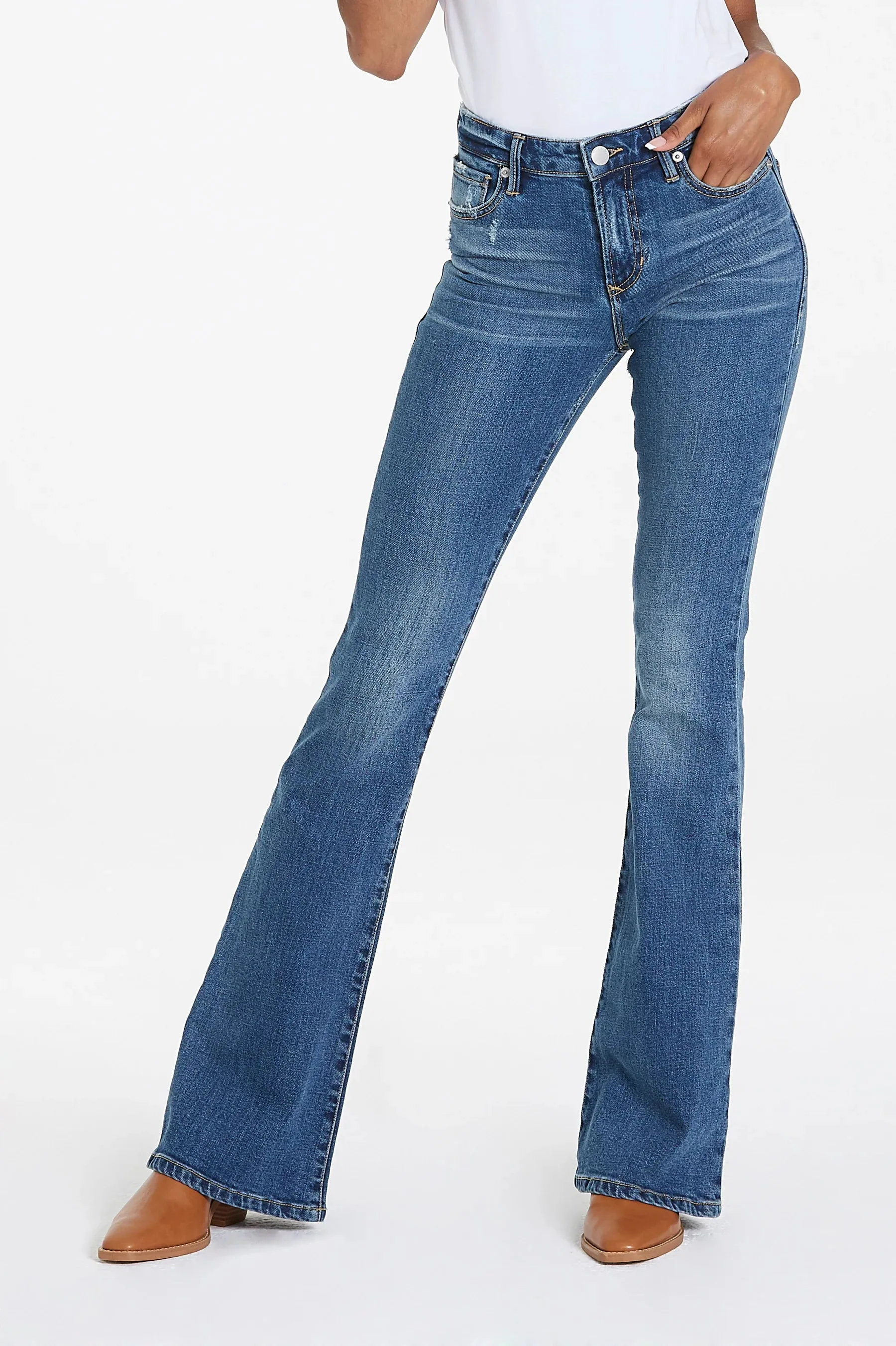 Dear John Rosa High Rise Flare Leg Jeans in Honolulu