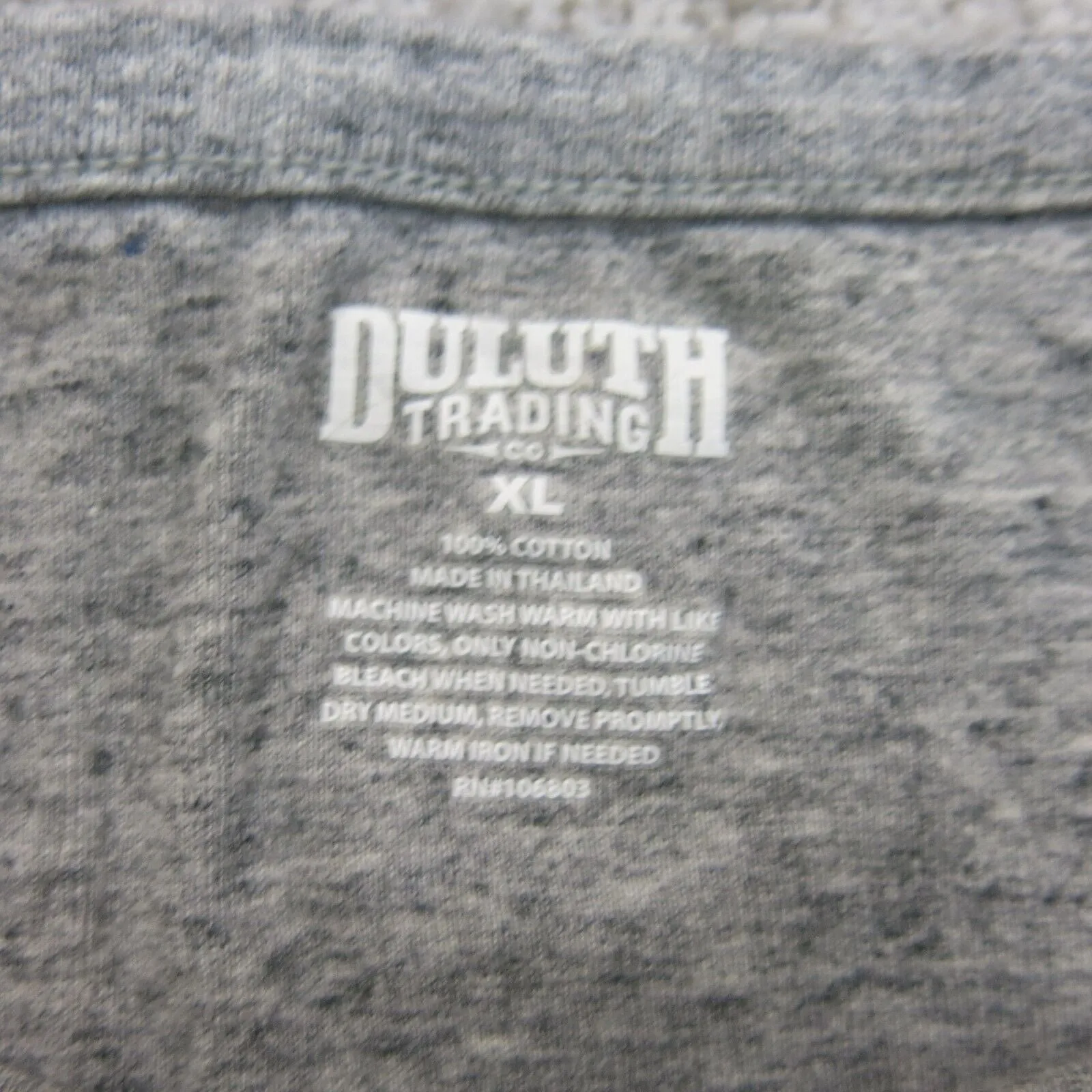 Duluth Trading Womens Pullover T Shirt Long Sleeve Crew Neck 100% Cotton Gray XL