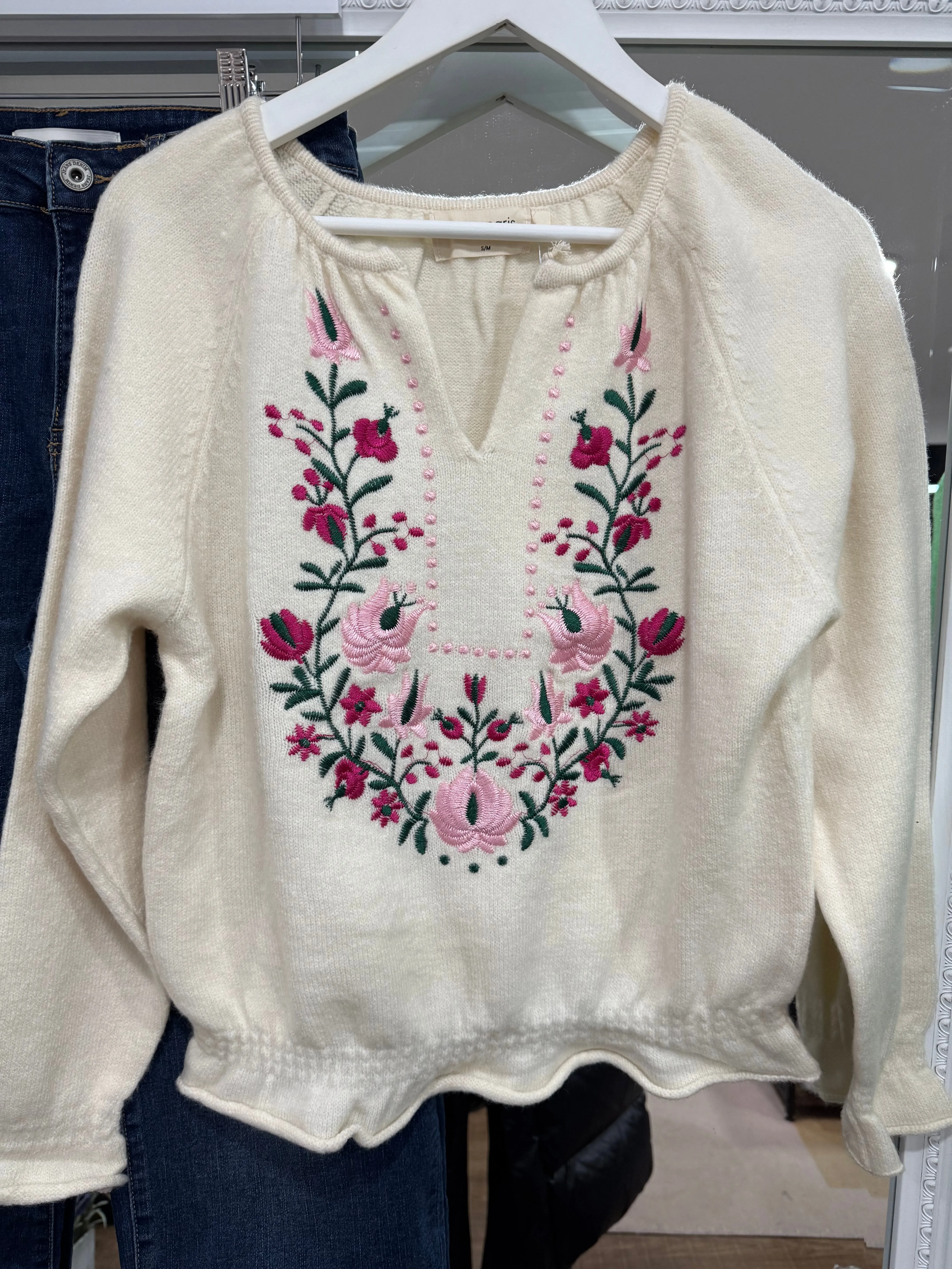 Elise Emb Flower Jumper - New Season