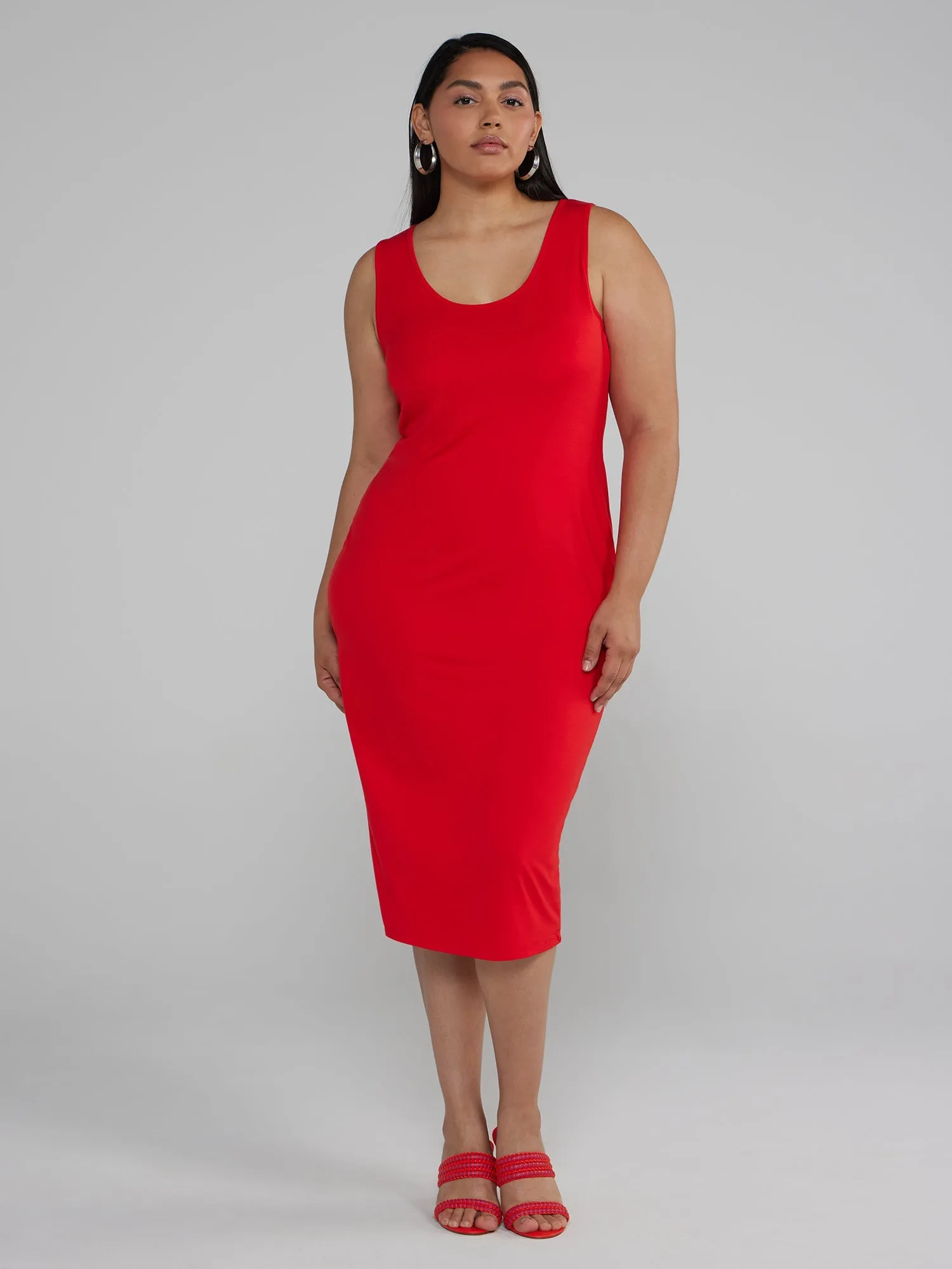 Fashion To Figure - FTF Signature Sleeveless Everyday Midi Dress