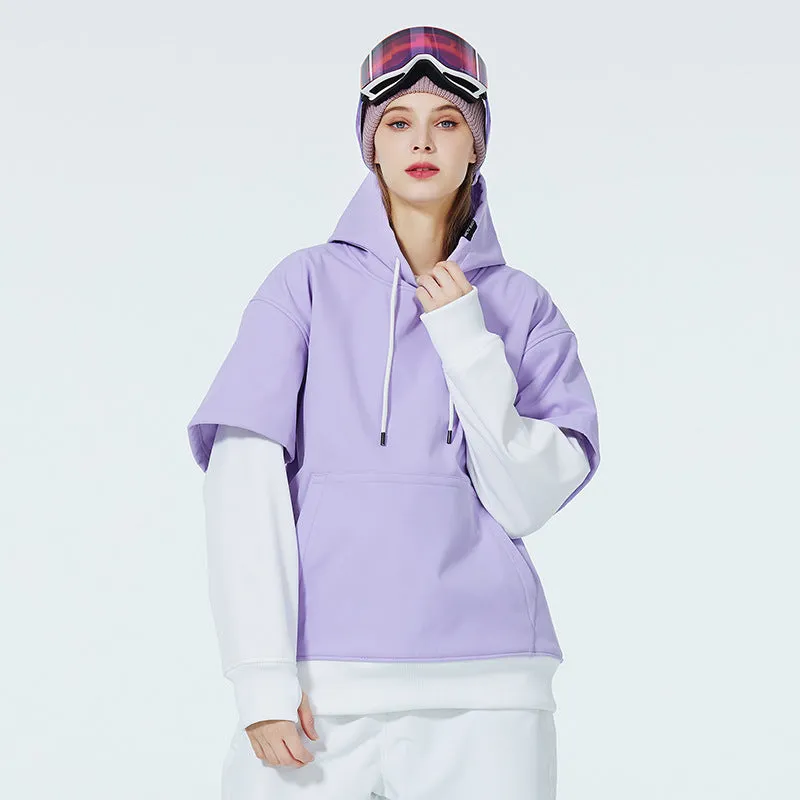 Fashion Unisex 2 In 1 Snow Hoodies Kangaroo Pocket Pullover