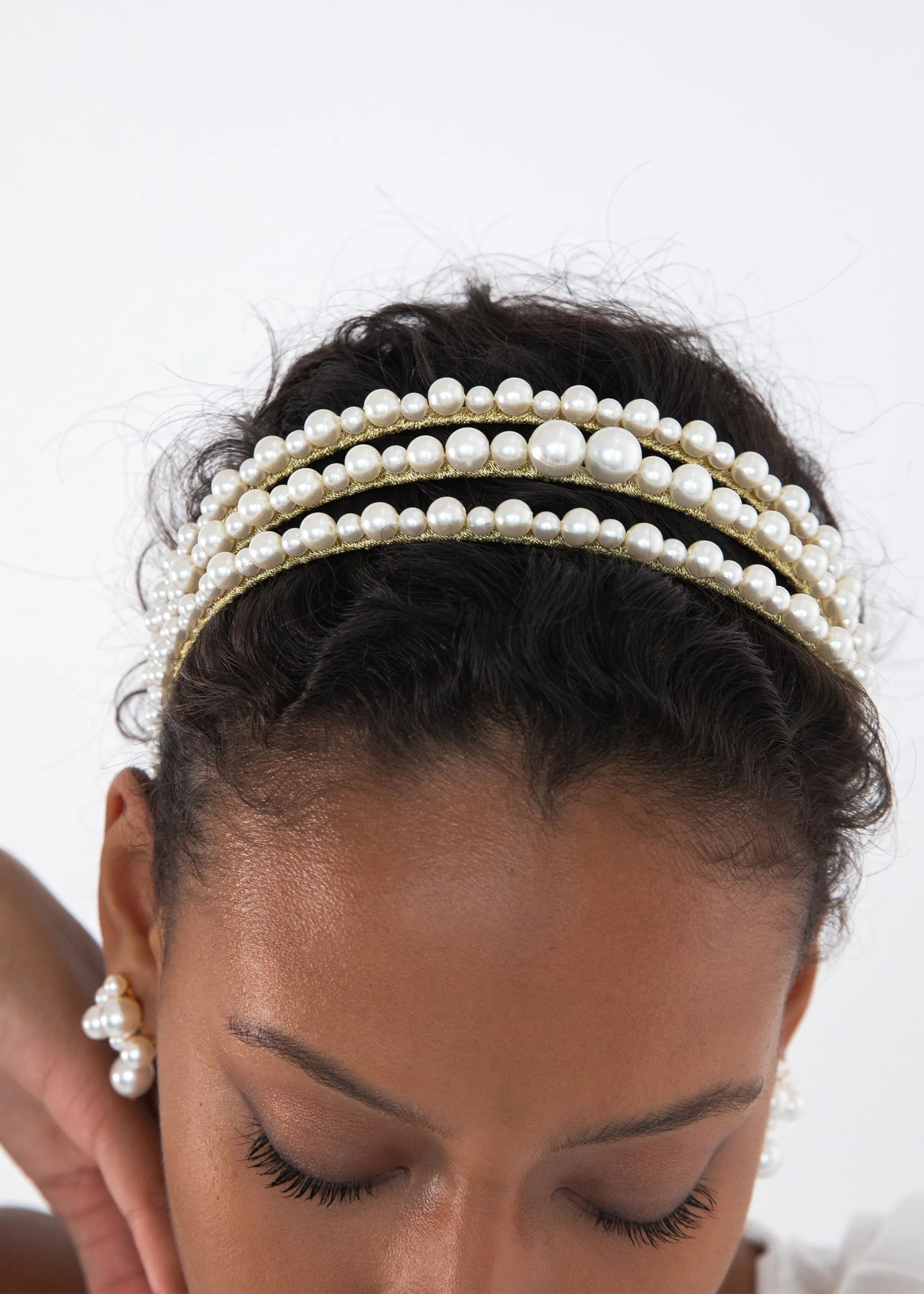 Fiorella Headband -- Pearl