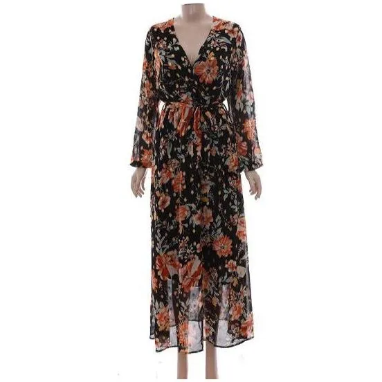 Floral Chiffon French retro A-line Dress