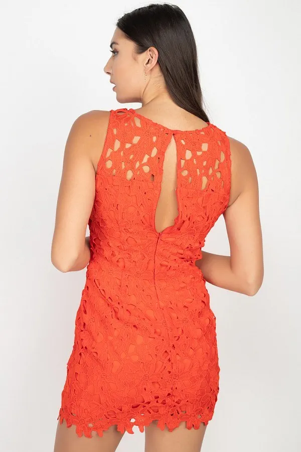 Floral Lace Bodycon Dress