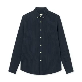 Forét Dawn Jacquard Shirt (navy)