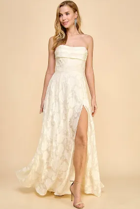 Francesca Ivory Strapless Sweetheart Gown