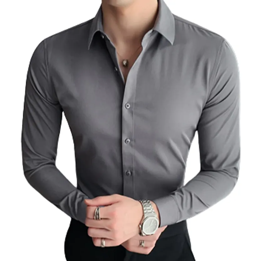 Funki Buys | Shirts | Men's Slim Fit British Style Dress Shirt 7XL