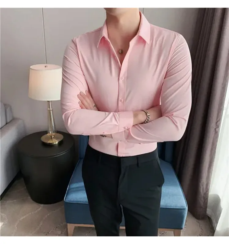 Funki Buys | Shirts | Men's Slim Fit British Style Dress Shirt 7XL