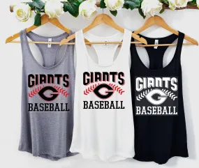 Germantown Giants Baseball Tank/ Option of Flowy Tank or Cropped Tanks