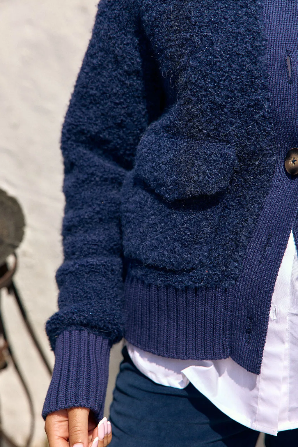 GILET BOUCLETTE MANON BLEU