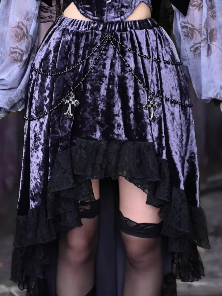 Gothic Layered Lace Skirt