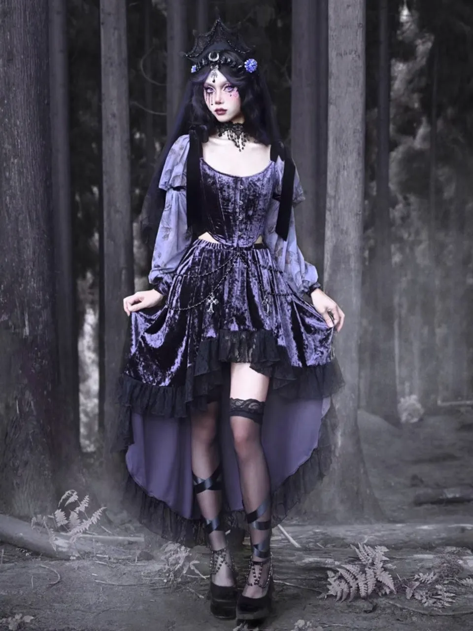 Gothic Layered Lace Skirt