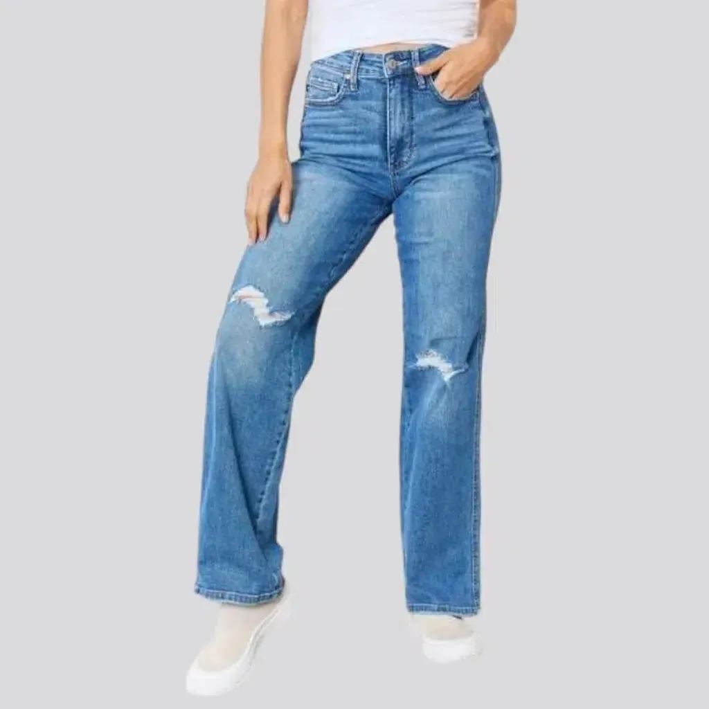 Grunge plus-size jeans
 for women