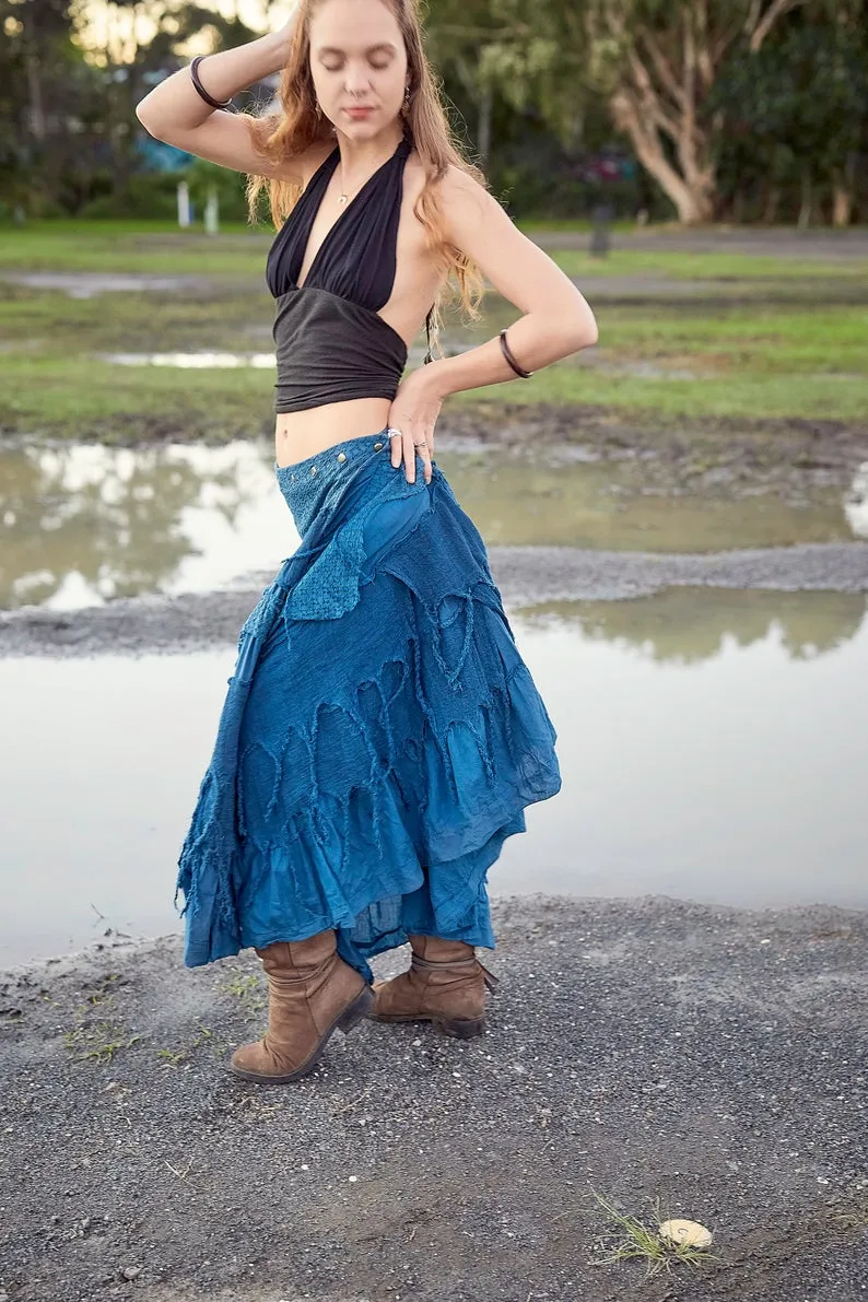 GYPSY QUEEN SKIRT BLUE