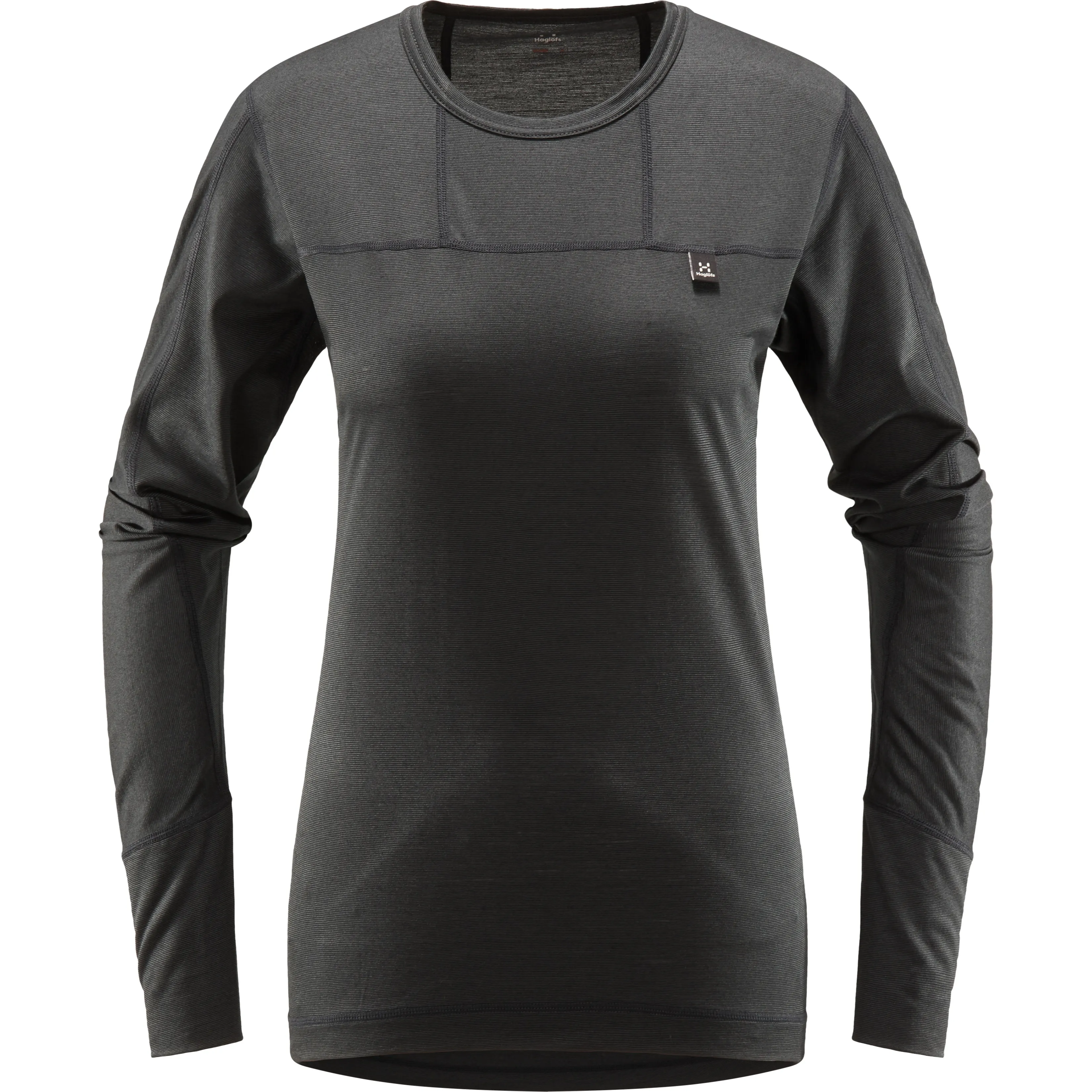 Haglöfs Natural Blend Tech Crew Neck Women True Black | Buy Haglöfs Natural Blend Tech Crew Neck Women True Black here | Outnorth