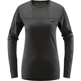 Haglöfs Natural Blend Tech Crew Neck Women True Black | Buy Haglöfs Natural Blend Tech Crew Neck Women True Black here | Outnorth