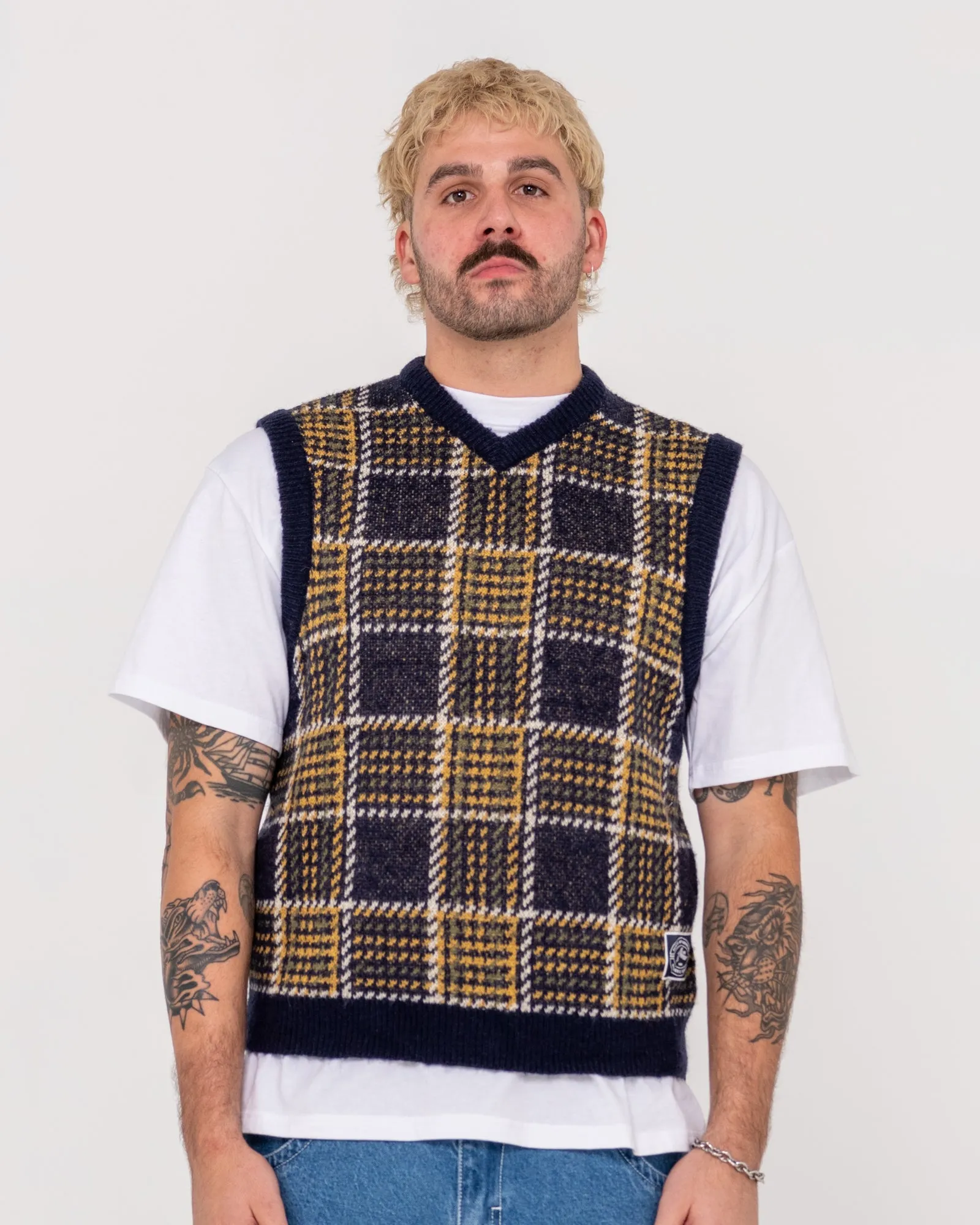 Hairy Mclary Plaid Knit Vest