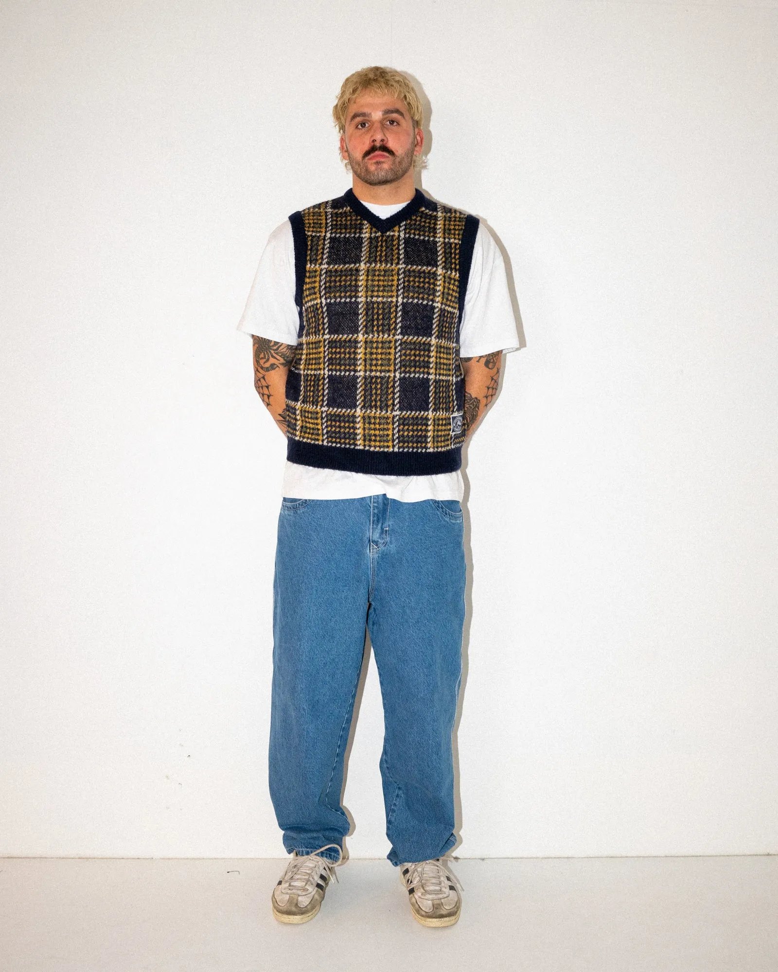 Hairy Mclary Plaid Knit Vest