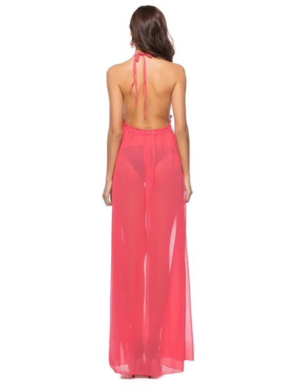 Halter Open Back Dress