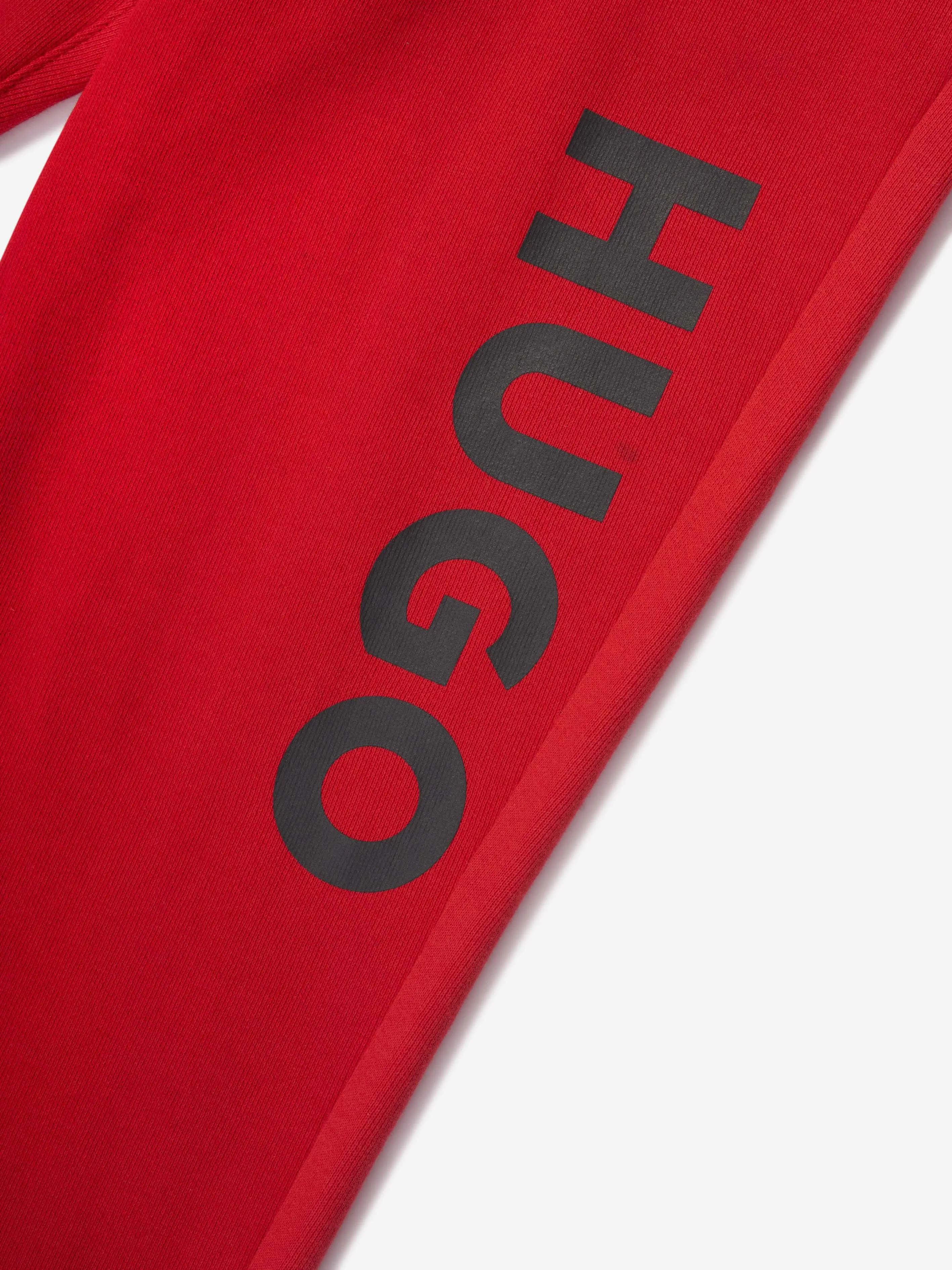 Hugo Boys Logo Print Joggers in Red