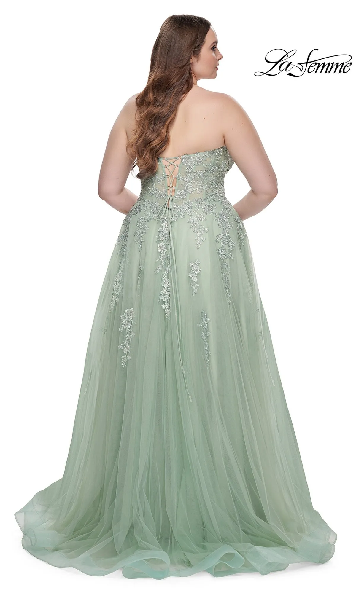 La Femme 31570 Plus-Size Formal Prom Dress