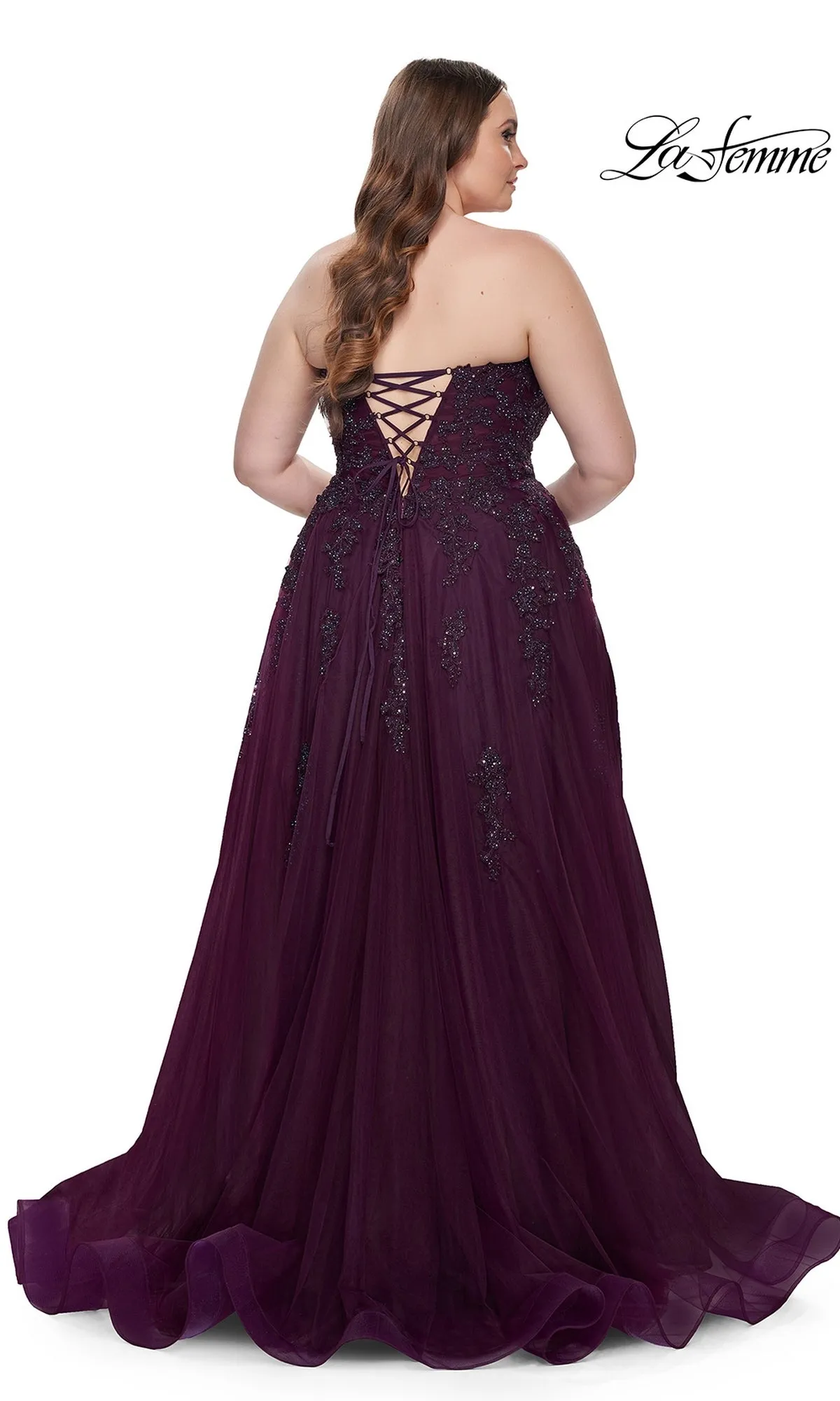 La Femme 31570 Plus-Size Formal Prom Dress