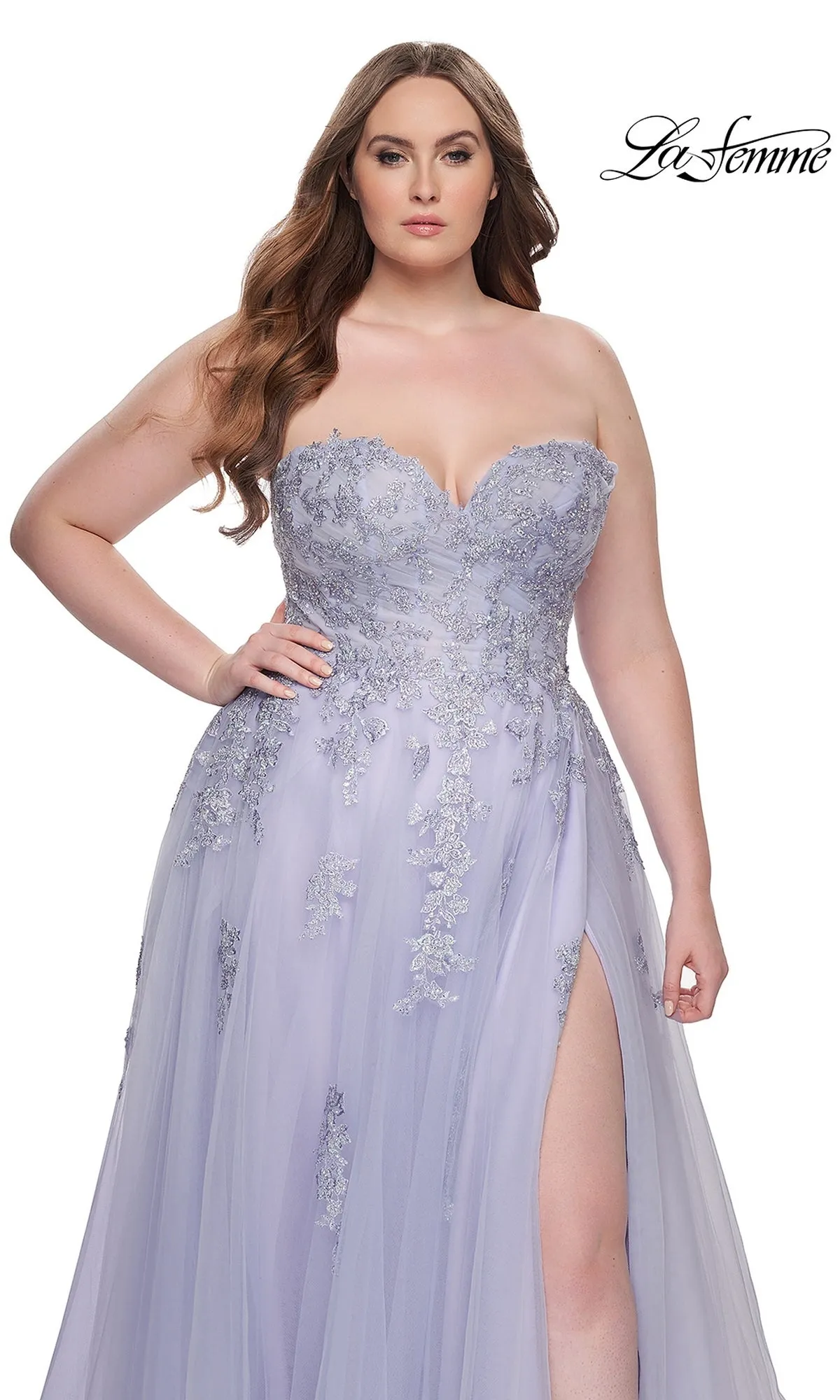 La Femme 31570 Plus-Size Formal Prom Dress