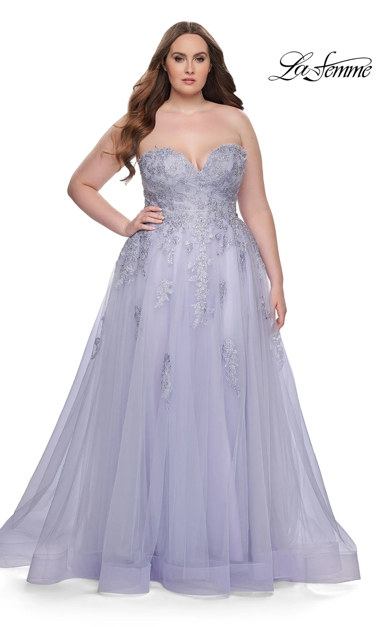 La Femme 31570 Plus-Size Formal Prom Dress