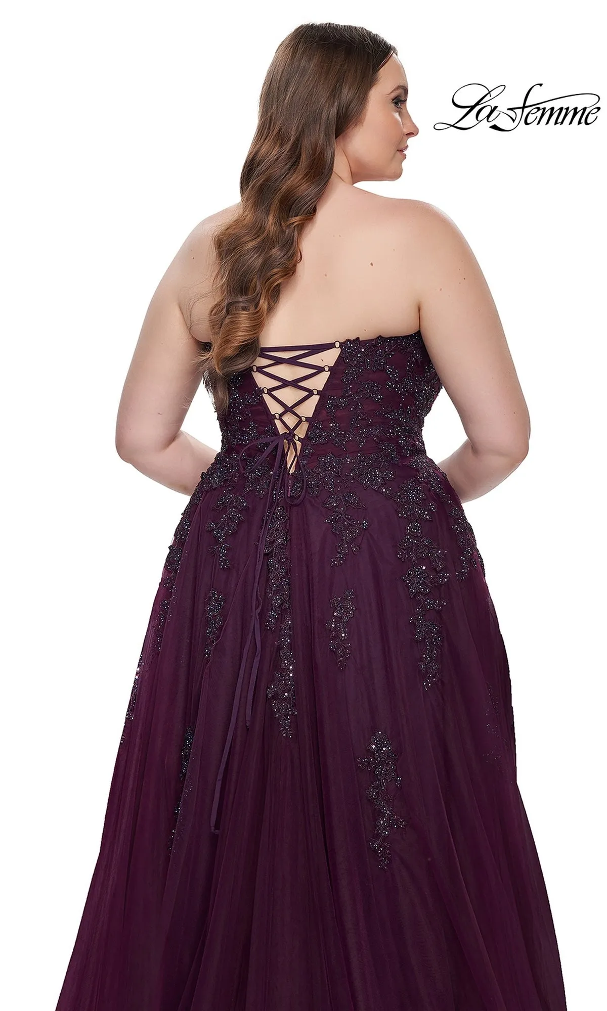 La Femme 31570 Plus-Size Formal Prom Dress