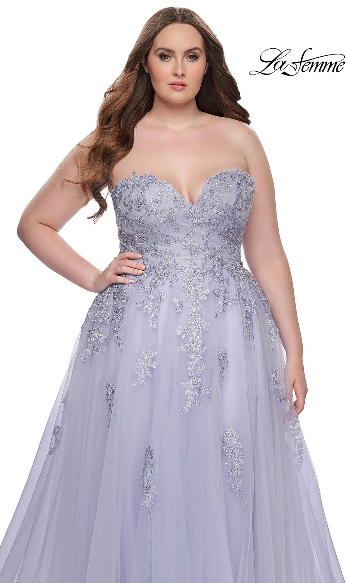 La Femme 31570 Plus-Size Formal Prom Dress