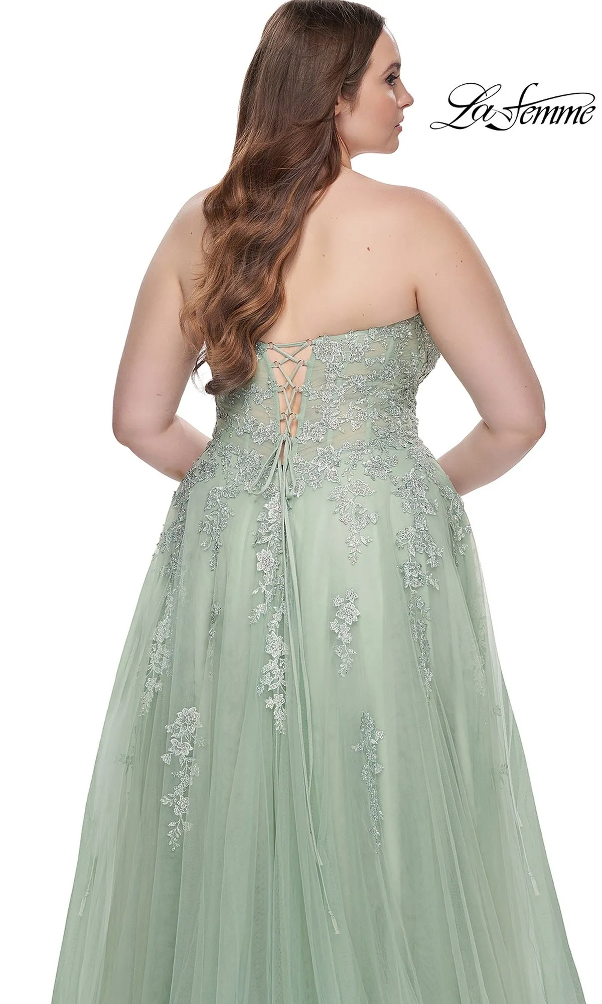 La Femme 31570 Plus-Size Formal Prom Dress