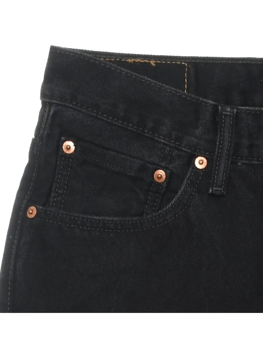 Levis 550 Black Straight-Fit Jeans - W31 L36