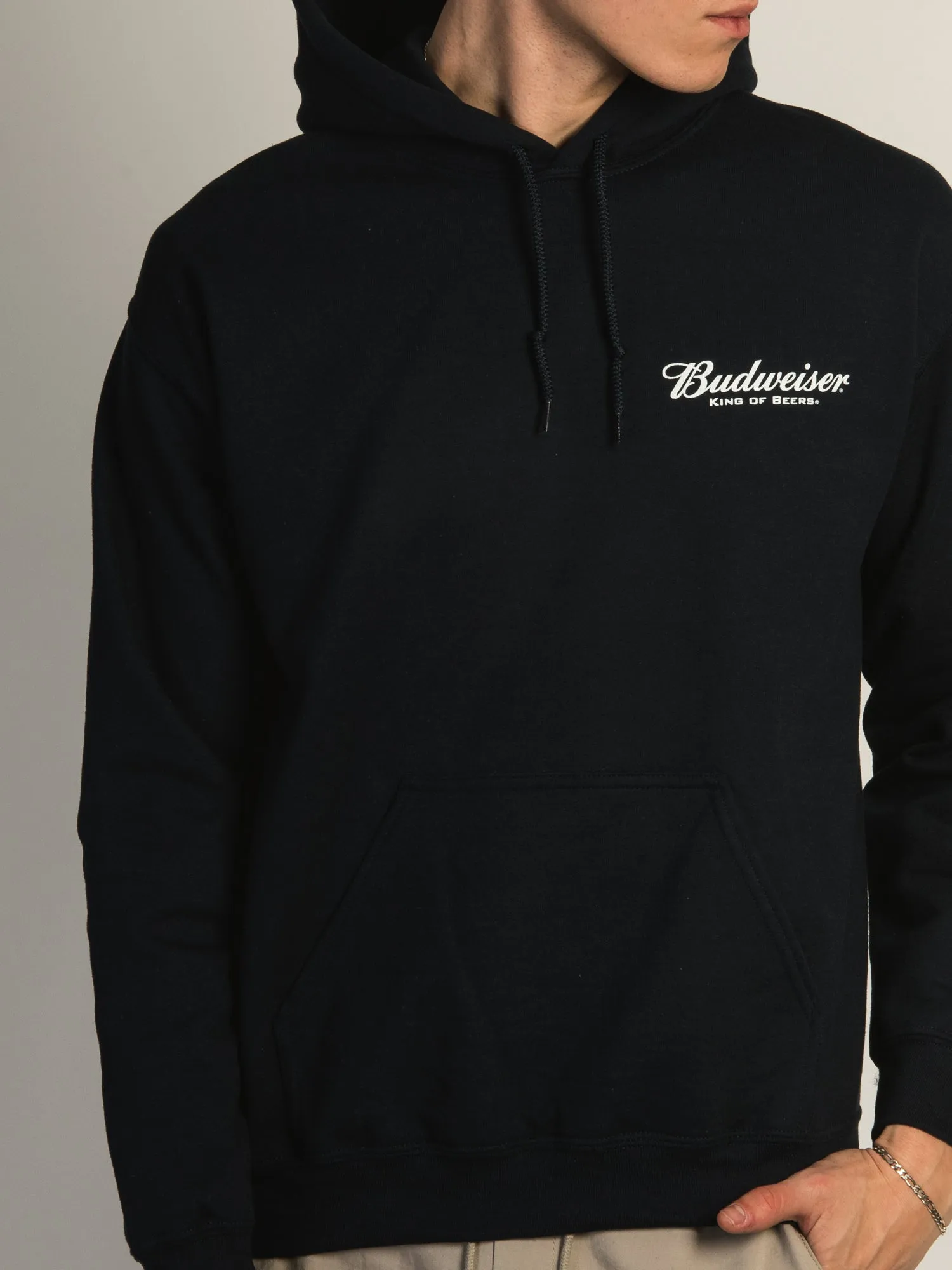 LICENSED BUDWEISER RETRO PULLOVER HOODIE