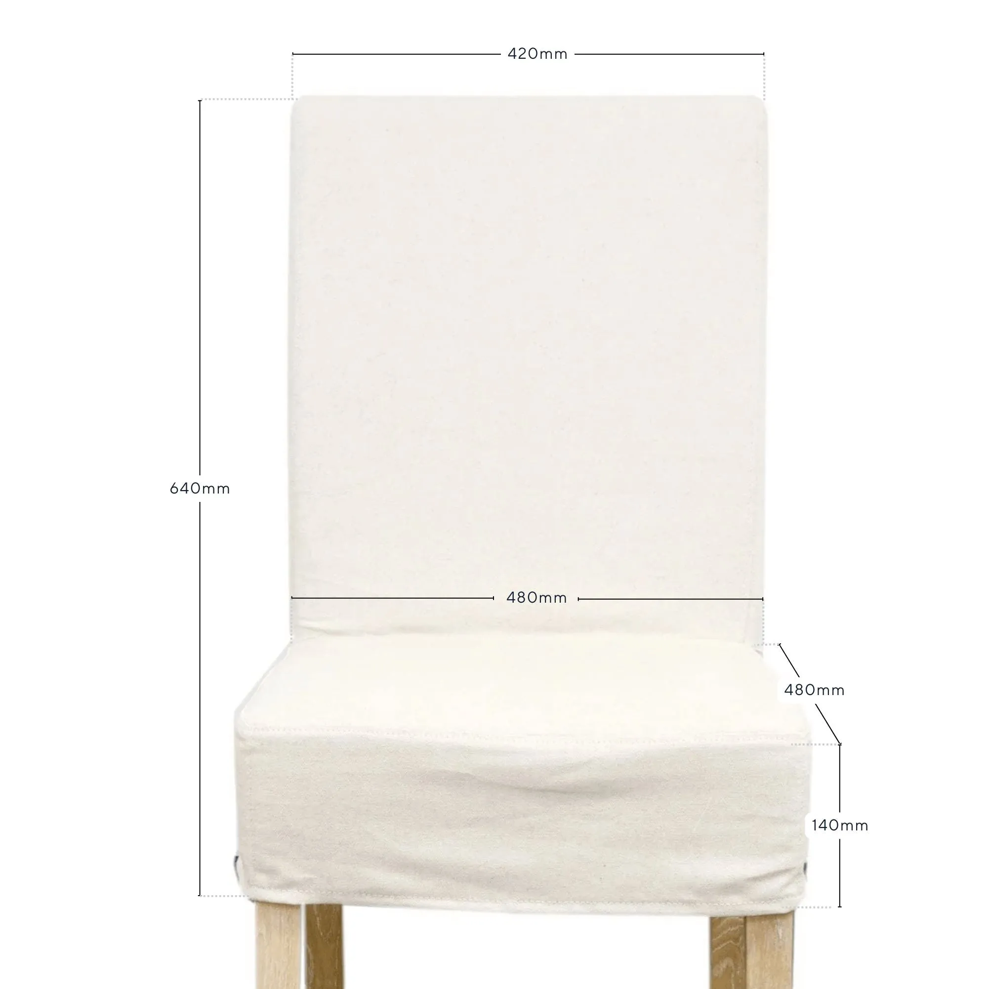 Linen Slip Cover for Collaroy High Back Chair