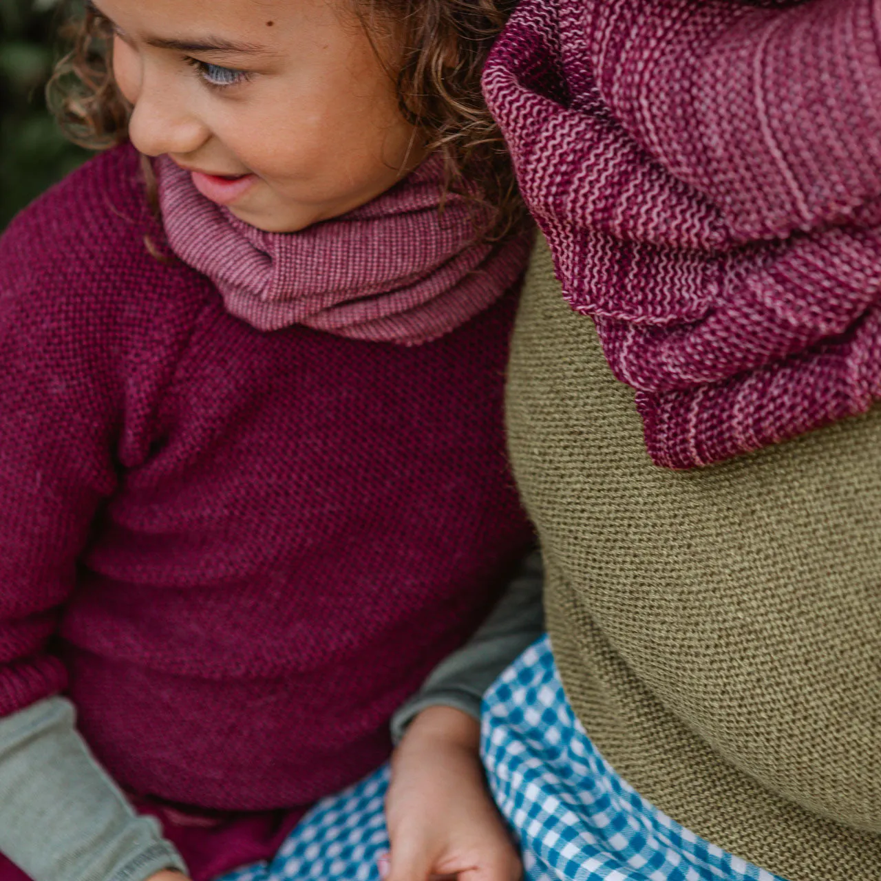 Lise Sweater in Baby Alpaca - Aubergine (1-7y)