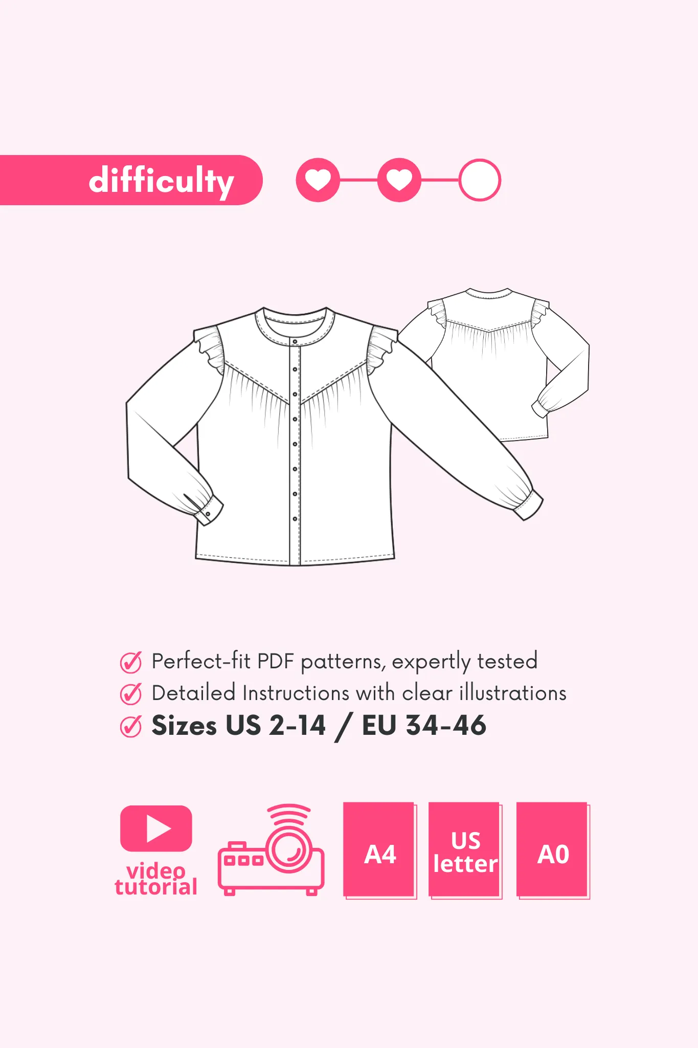 May - Oversized Button Down Shirt Pattern