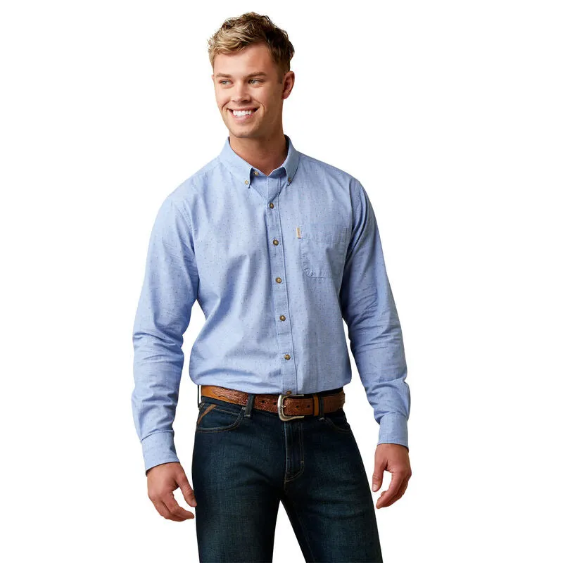 Men's Ariat Dots Stretch Modern Fit Long Sleeve Shirt - 10043707 - FINAL SALE