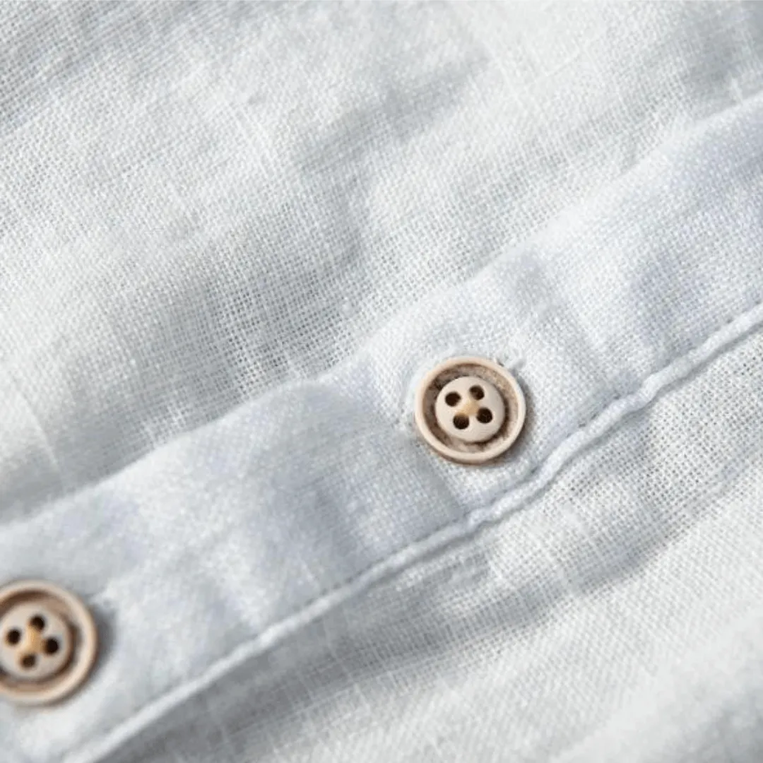 Men's Linen Henley Shirt