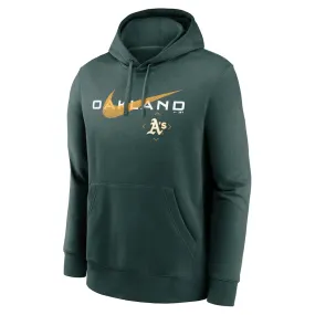 Men's Oakland Athletics Nike Green Swoosh NeighborHOOD Pullover Hoodie