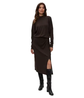 Michael Stars Lila Blouson Midi Dress in Java