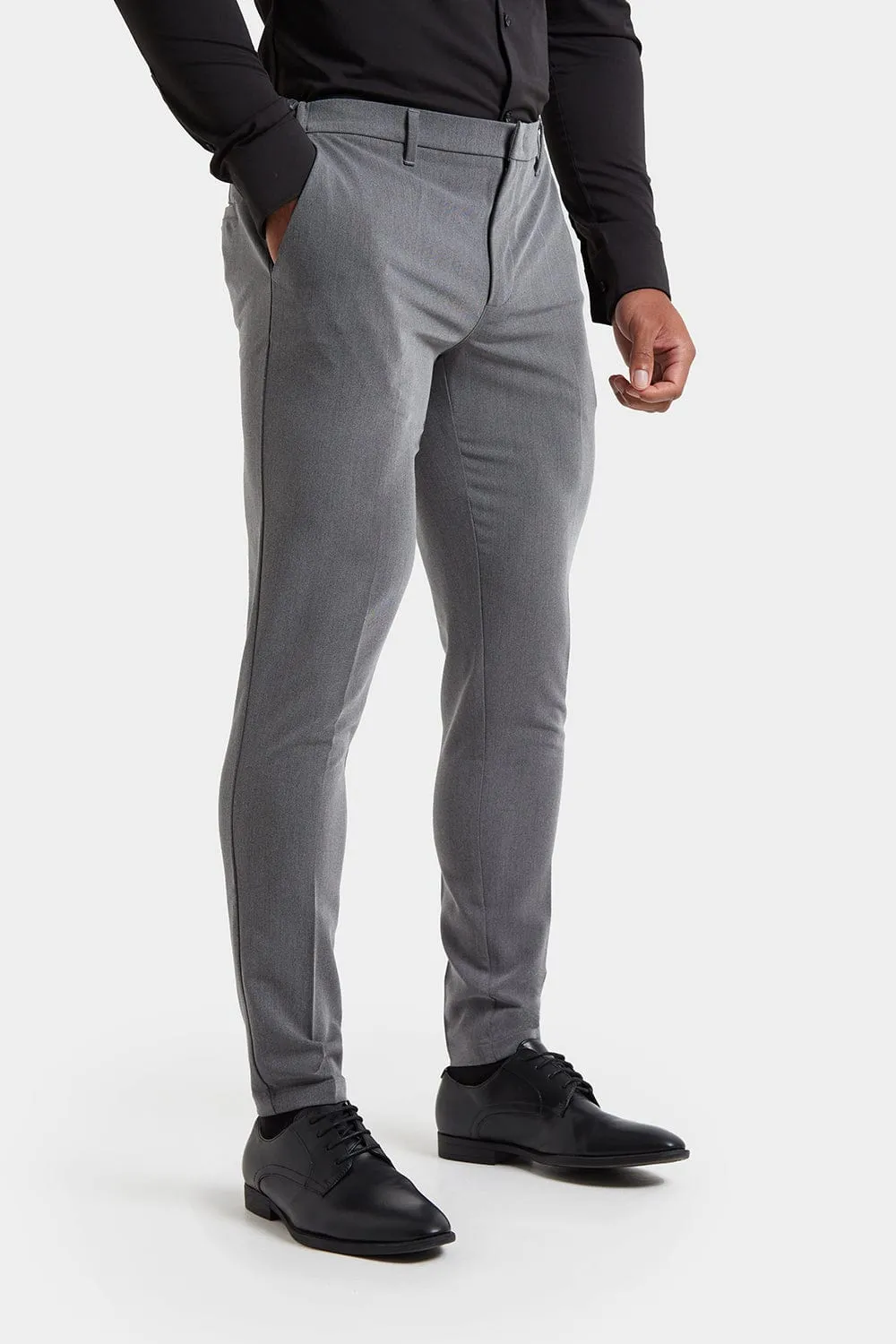 Muscle Fit Essential Trousers in Charcoal