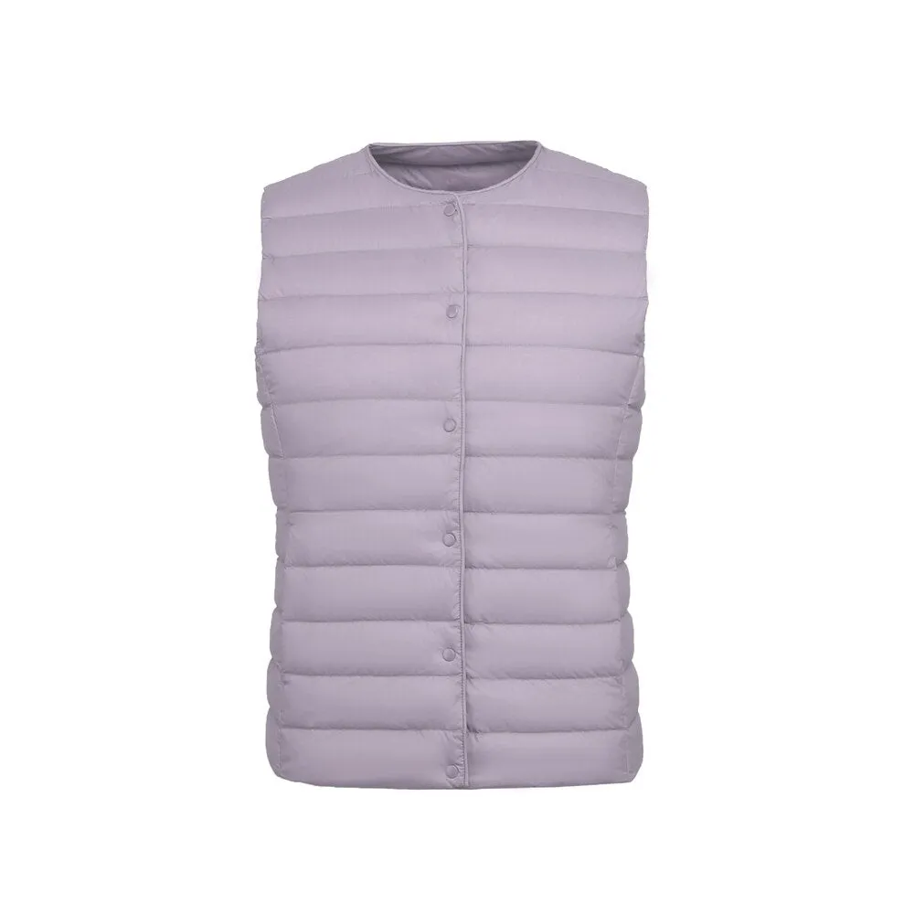 NewBang 90% Matt Fabric Women's Warm Vests Ultra Light Down Vest Women Two Ways Waistcoat Portable Warm Sleeveless Winter Liner