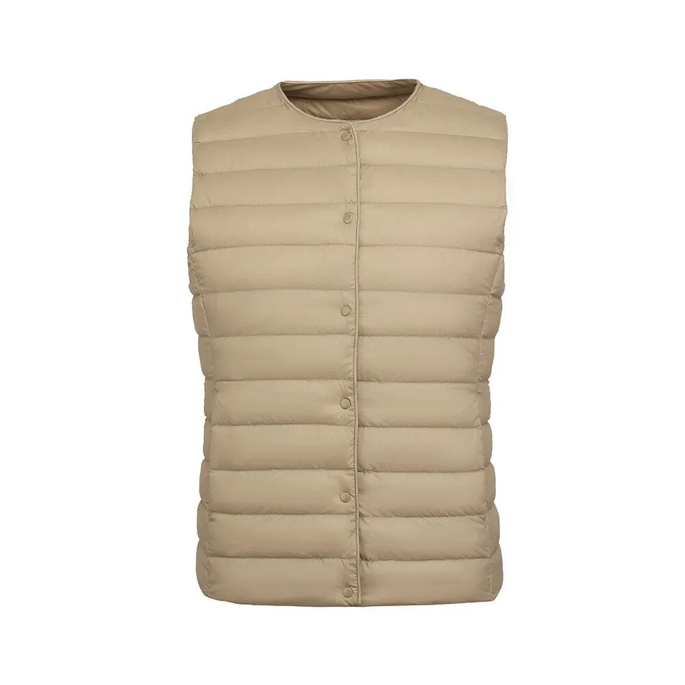 NewBang 90% Matt Fabric Women's Warm Vests Ultra Light Down Vest Women Two Ways Waistcoat Portable Warm Sleeveless Winter Liner